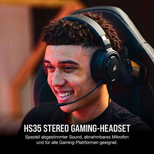 Corsair HS35 Stereo Gaming Headset für PC, Xbox One, PS4, Nintendo Switch und Mobilgeräte) [Prime]