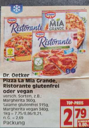 Dr. Oetker Ristorante Pizza glutenfrei (Edeka)