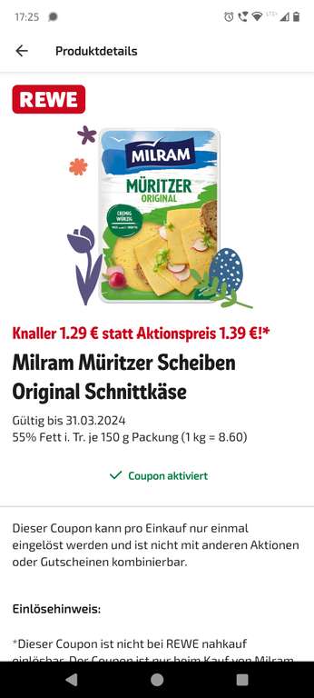 [Lokal Rewe Dortmund] Milram Müritzer Käse