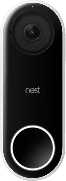 Google Nest Hello Videotürklingel | max. 1600x1200 | 8x Zoom | Tag & Nacht | 2 Wege Kommunikation | Bluetooth & WIFI 802.11a/b/g/n/ac | IPX4