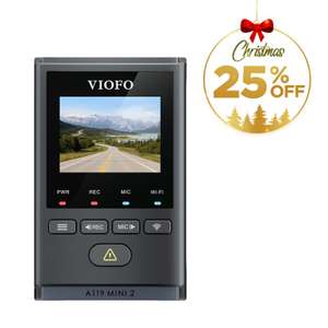 Dashcam VIOFO A119 MINI 2 / GPS, Dual-Band WLAN, QHD Qualität mit 60 FPS, Sony Starvis 2