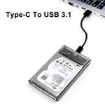 3 x 2,5 Zoll Festplattengehäuse HDD SSD SATA USB 3.1 USB-C