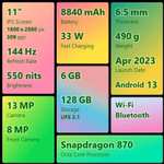 Xiaomi Pad 6 Tablet global 6/128 GB für 256€ oder 8/256GB für 283€, 11 Zoll, Stereo-Sound, Dolby Vision und Dolby Atmos, Snapdragon 870