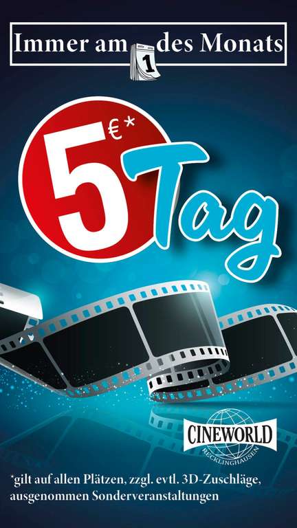 Der 5 Euro-Tag im Cineworld Kino in Recklinghausen