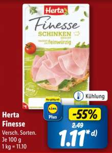 Herta Finesse für 1,11 € mit der Lidl Plus App