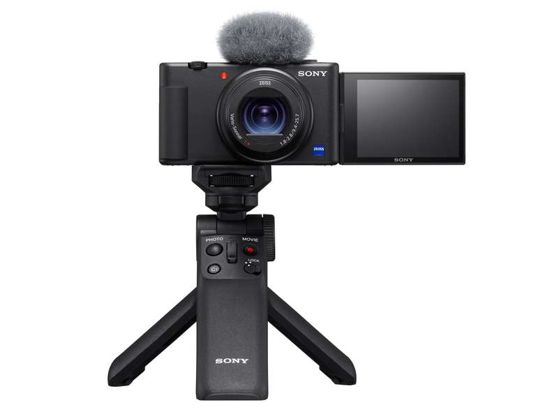 Sony Vlog-Kamera ZV-1 mit Sony GP-VPT2BT Bluetooth-Handgriff