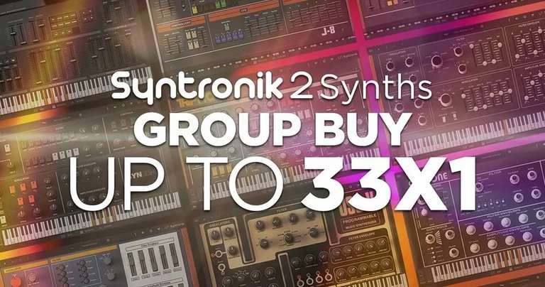 IK Multimedia Syntronik 2 Group Buy - bis zu 33 Synths zum Preis von einem (mac/Windows) Audio Plugin DAW