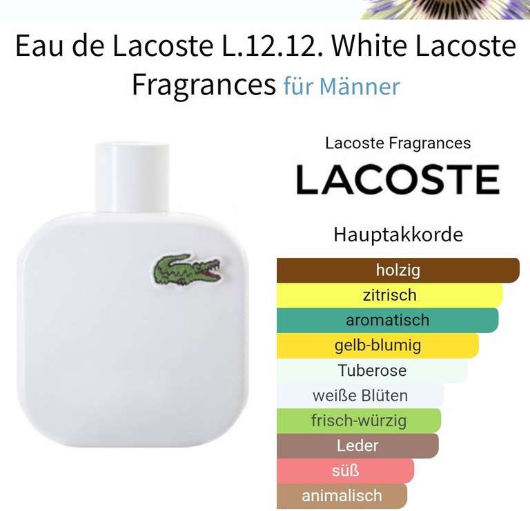 (Notino App über Idealo) Lacoste L.12.12. Blanc Eau de Toilette 175ml