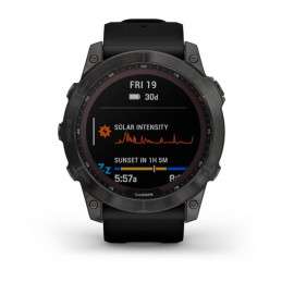 Garmin fenix 7X Solar Sapphire Edition / Solar GPS Multisportuhr, schwarz / schiefergraues Armband / Sportuhr Smartwatch