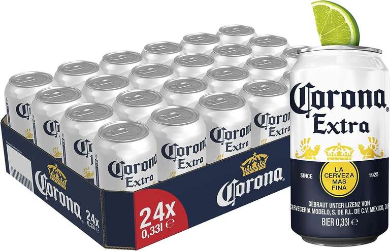 Corona Extra Premium Lager Dosenbier, Internationales Lager Bier 4,5% vol. (24 X 0.33 l) zzgl. Pfand (Prime Spar-Abo)