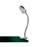 Brent LED Klemmleuchte 4W Warmweiss Nickel Leselampe Tischlampe Klemmspot WOFI