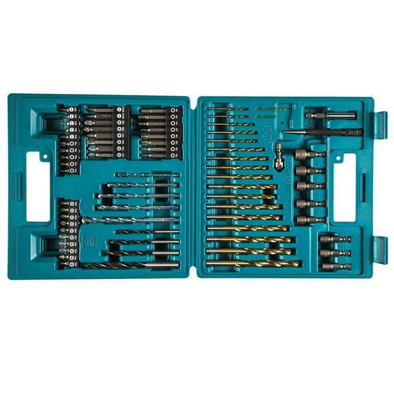 Makita B-49373 Bit & Bohrer-Set 75-teilig Bitsatz für Metall & Holz im Koffer hochwertiges Bit- und Drill-Set im praktischen Transportkoffer