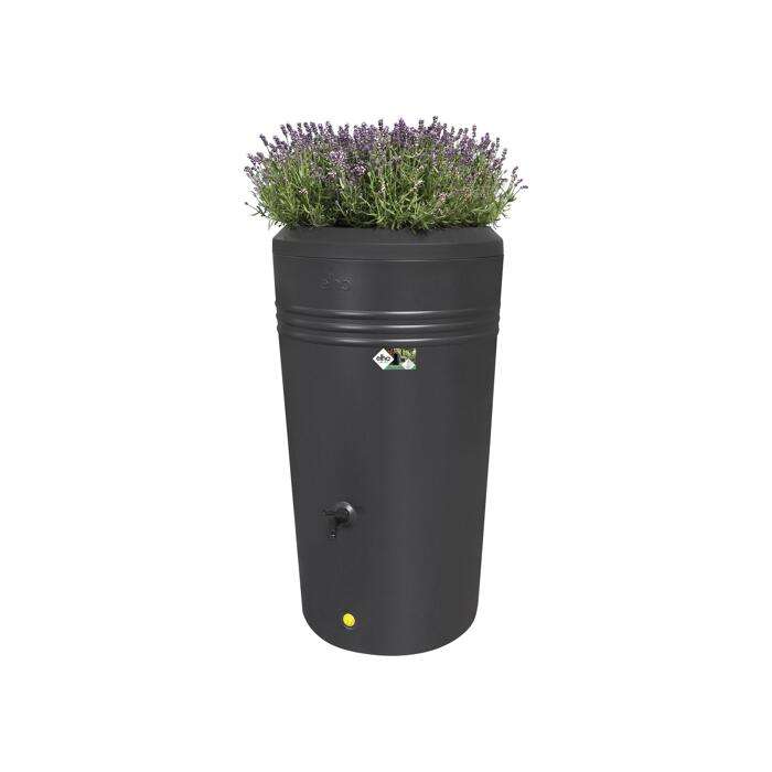 Elho Regentonne 'Green Basics' schwarz 200l ; bepflanzbar