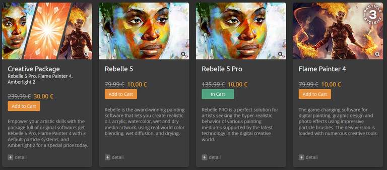 Digital Art Painting Software Rebelle 5 Pro für 11,90 € u.a. @ escape motions 10 Jahre Jubiläum