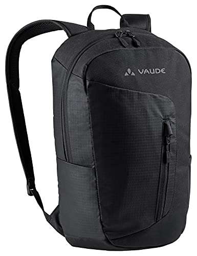 VAUDE Tecolog II 14 City Rucksack in black mit 14 Liter Fassungsvermögen | gepolsterte Schulterträger | passend für A4 Formate