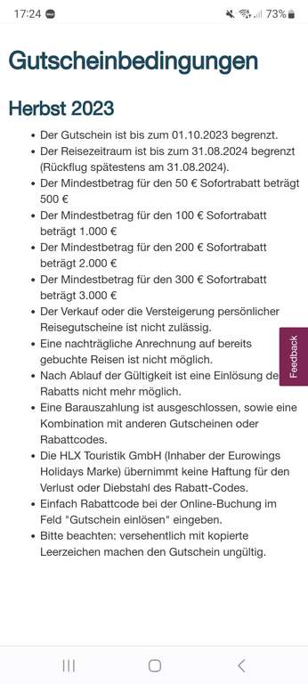 Eurowings 50 Euro Gutschein (500€ Mindestbetrag)