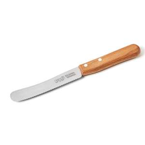 6 Buckelsmesser (Frühstücksmesser) Wellenschliff mit Buchengriff | Messer aus Solingen für zusammen 57,55€