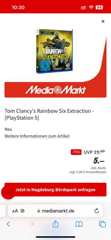 Rainbow Six Siege Extraction PS5