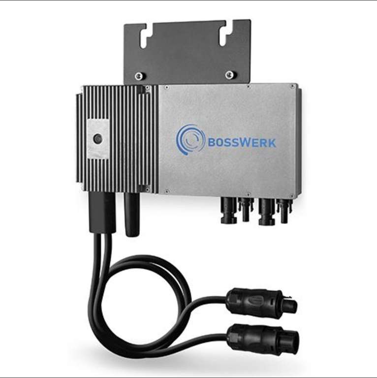Bosswerk 300 Watt WLAN Mikrowechselrichter NE300 + NA-Schutz-Relais (baugl. NEP BDM-300) z.B. für Nachteinspeisung mit LiFePO4
