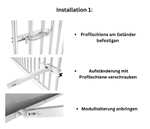 Balkonhalterung Solarmodul Solarpanel Photovoltaik 0-30° Aufständerung Balkonkraftwerk