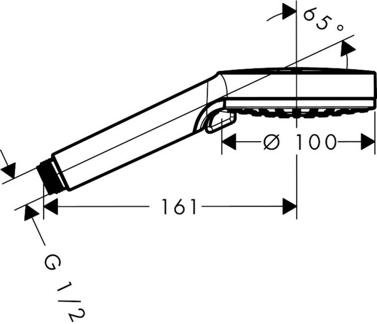 (Prime) hansgrohe Vernis Blend - Duschkopf, Handbrause mit 2 Strahlarten, ⌀ 100 mm, Antikalk-Funktion, Chrom, max. 15,2 l/min