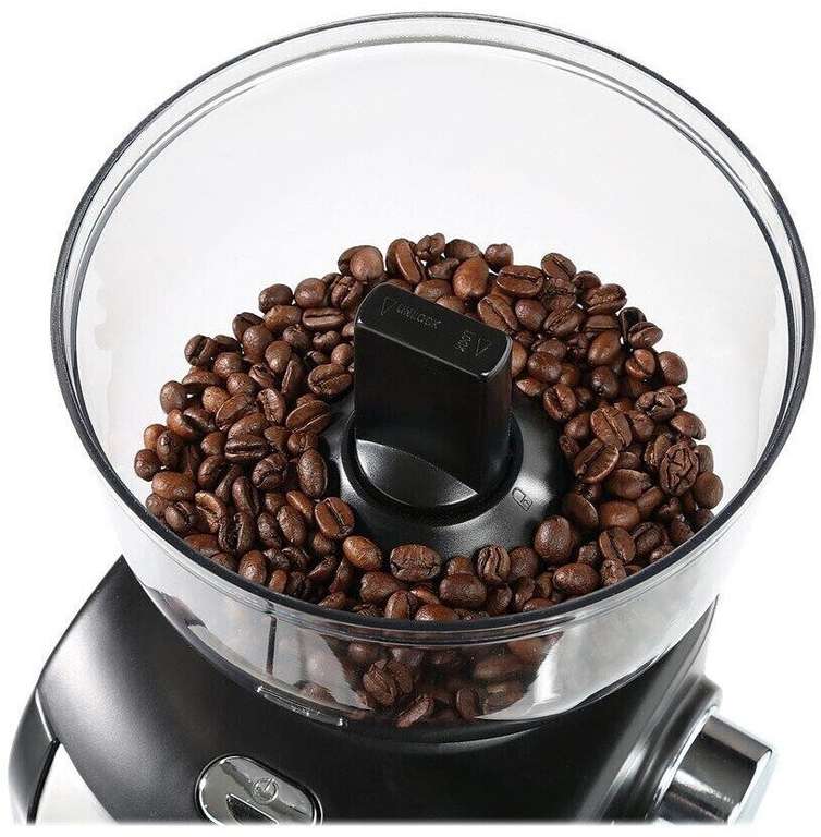Zassenhaus Elektrische Kaffeemühle "Arabica" | Mahlgradeinstellung: 16 Stufen | Aromaschonendes Kegelmahlwerk, gehärteter Stahl [1A-Neuware]