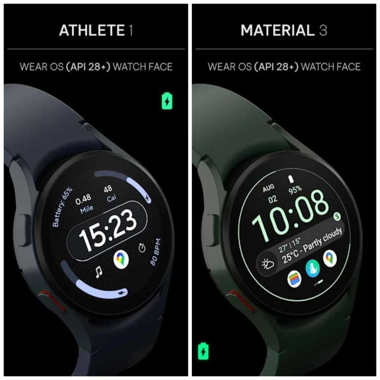 (Google Play Store) Awf Athlete 1 & Material 3 Watch face (WearOS Watchface)