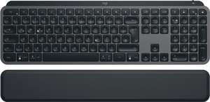 [GALAXUS] Logitech MX Keys S Plus + MX Palm Rest, mit Handballenauflage / kabellose Tastatur / 1500mAh Akku, USB-C, Bluetooth + Füllartikel
