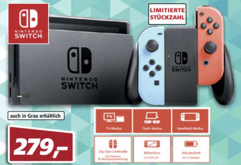 real Nintendo Switch für 279€ + 32Fach Payback (eff. 235,91 €)