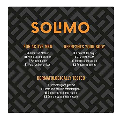 (Prime Spar-Abo) Solimo 3-in-1 (Körper, Gesicht, Haar) Erfrischendes Duschgel für Männer, Unparfümiert, 400ml (6er-Pack)