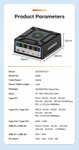 ASOMETECH 260W GaN Ladegerät (Model 868D) 5 Port - Wireless Charge - Display - 100W Type C Kabel