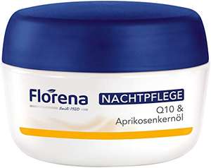 Florena Nachtpflege Q10 & Aprikosenkernöl, Gesichtscreme gegen Falten mit Vitamin E, Nachtcreme fürs Gesicht 50ml [PRIME/Sparabo]