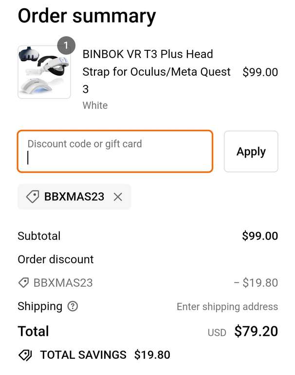 Binbok VR T3 Plus Elite Strap für Meta Quest 3