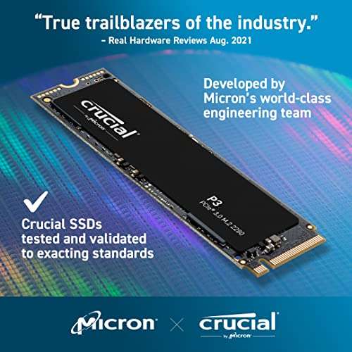 Crucial P3 4TB M.2 PCIe Gen3 NVMe Intern SSD, Bis zu 3500MB/s - CT4000P3SSD8 Bestpreis