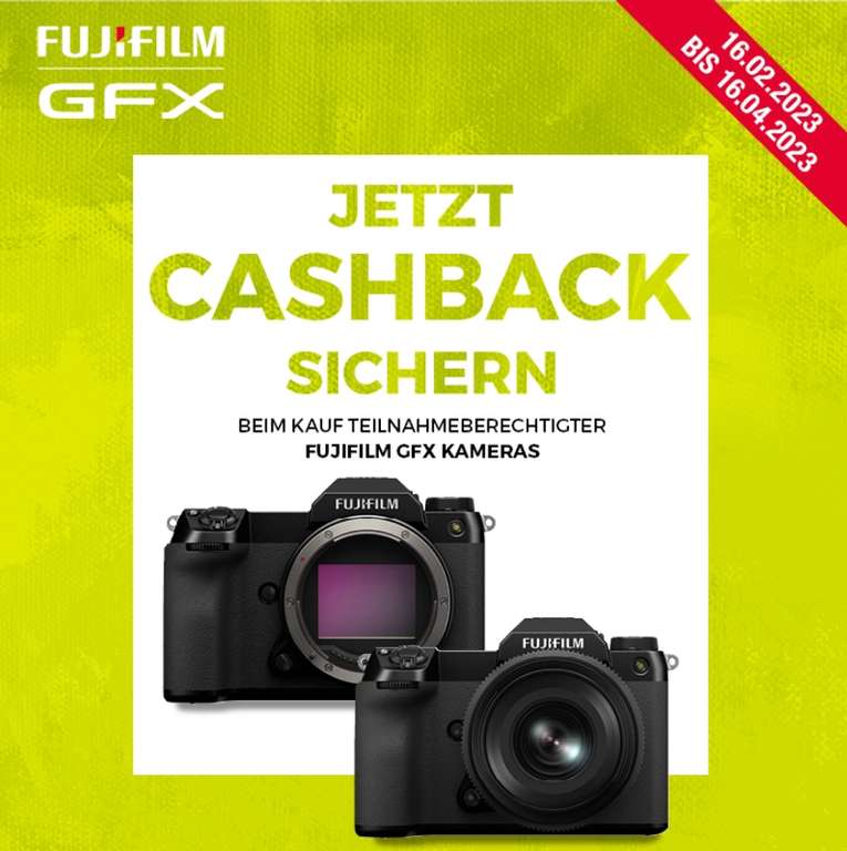 Fujifilm Cashback-Aktion auf GFX 50S II Systemkamera & Kit (800€)