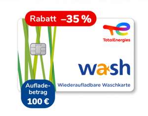 Totalwash wieder mit 100€ Guthaben mit 35% Rabatt verfügbar!