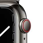 Apple Watch Series 7 (GPS + Cellular, 41mm) Edelstahlgehäuse Graphit, Milanaise Armband Graphit