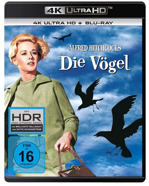 Alfred Hitchcocks Die Vögel (4K UHD & Blu-ray) IMDb 7,6 (Prime/Solfire Media)