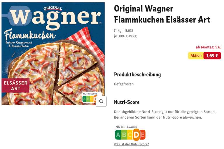 Rewe] 3 Wagner Pizzen 5€ mydealz (1,35€ pro ab Rabatt 1€ Pizza) | Coupon 