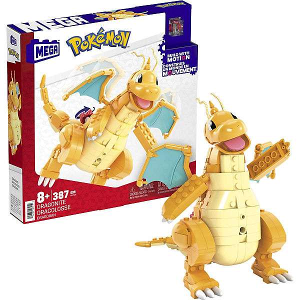 387-teiliges MEGA Pokémon Dragoran Bauset von Mattel (ab 6 Jahren, offizielles Lizenzprodukt, erweiterbar)