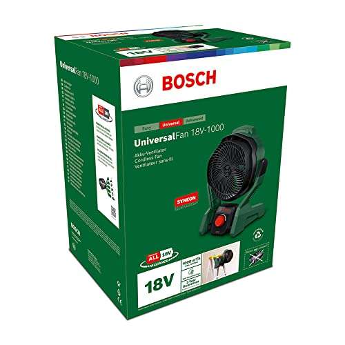 Bestpreis (Prime) Bosch Grün Akku Ventilator UniversalFan 18V-1000 Home and Garden Serie DIY