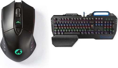 Bundle: Nedis Coatyss mechanische Tastatur (Gaote Outemu Blue, RGB) + Keogho Dual-Mode Gaming-Maus (kabellos oder kabelgebunden)