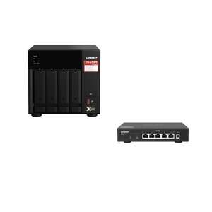 QNAP NAS-473A-8G NAS System + QSW-1105-5T Switch