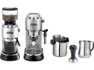 DeLonghi EC 685.M Dedica Style Espressomaschine (Siebträger, Milchschaumdüse) + Kaffeemühle KG521.M Barista Bundle 222€ | EC685.M für 111€
