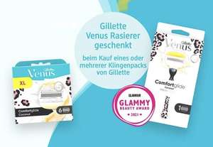 Gillette Venus Klingen kaufen und Rasierer gratis erhalten