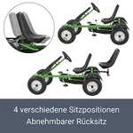 ArtSport 2-Sitz GoKart in Grün oder Blau (höhenverstellbares Lenkrad, Luftreifen & Stahl-Felgen, max. 80kg (vorne) / 25kg (hinten))