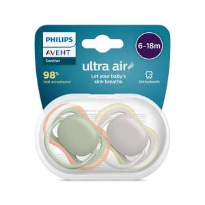 2er-Pack Philips Avent Ultra Air Schnuller, BPA-freier Schnuller für Babys von 6 bis 18 Monaten für 3,78€ (Prime)