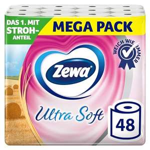 Zewa Ultra Soft Toilettenpapier | 48 Rollen | 4-lagig