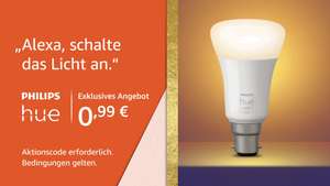 [Personalisiert] Philips Hue White E27 Lampe für 0.99€