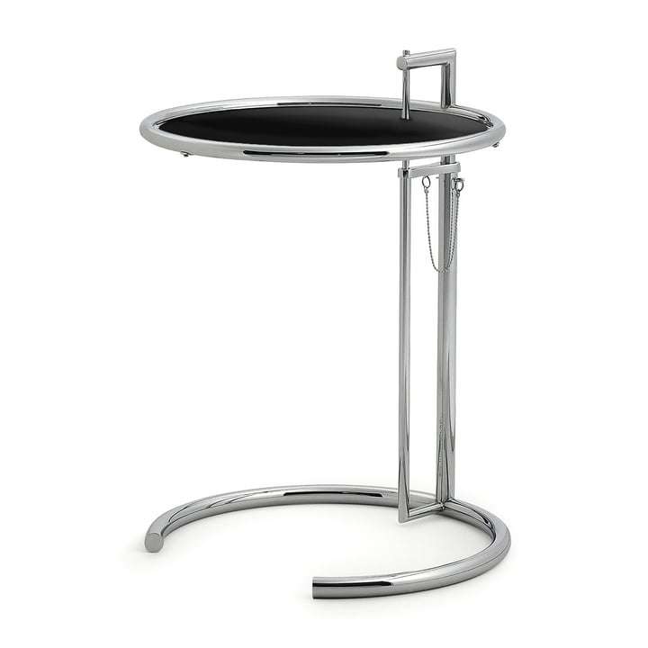 Classicon Adjustable Table E 1027 chrom, schwarze Metallplatte [Connox]